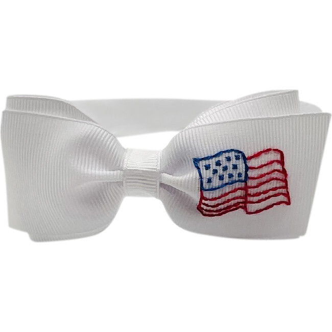 American Flag Headband, White | Maisonette