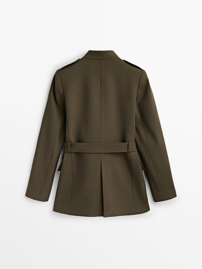 Belted double-button blazer | Massimo Dutti (US)