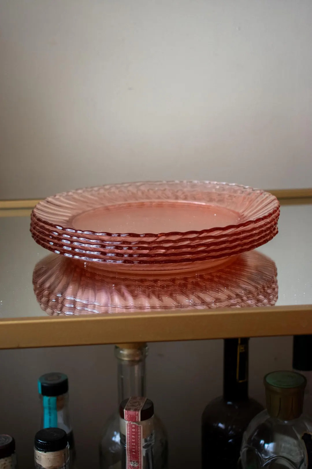 Vintage Rosaline Pink Glass Salad Plates by Luminarc Made in France - Etsy | Etsy (US)