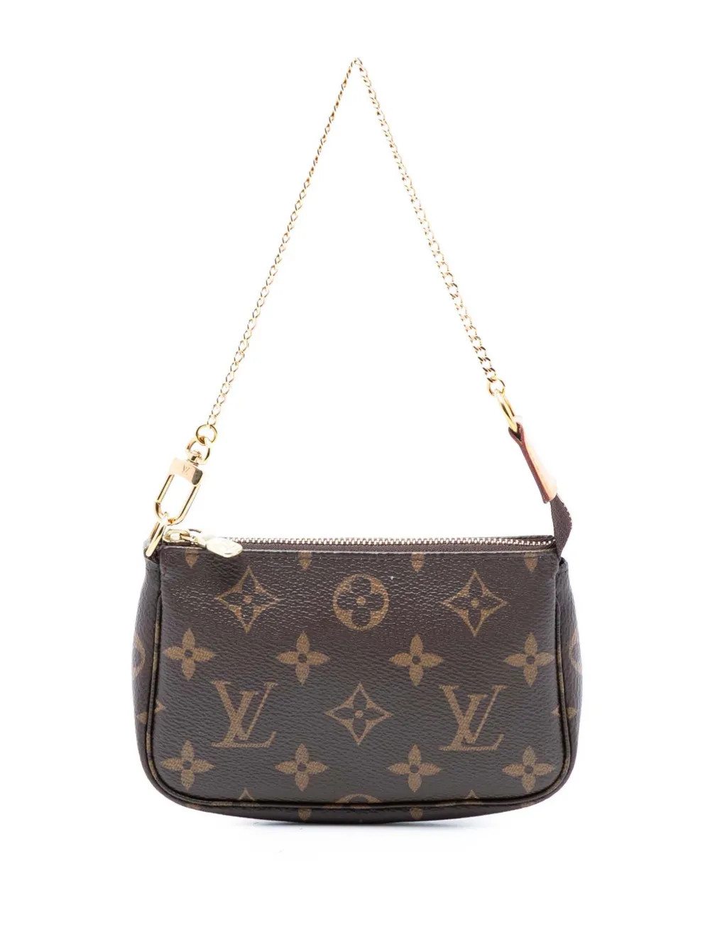 Louis Vuitton Pre-Owned 2020 Monogram Mini Pochette Accessoires handbag - Brown | Farfetch Global