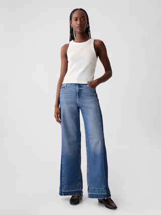 High Rise Stride Wide-Leg Jeans | Gap (US)