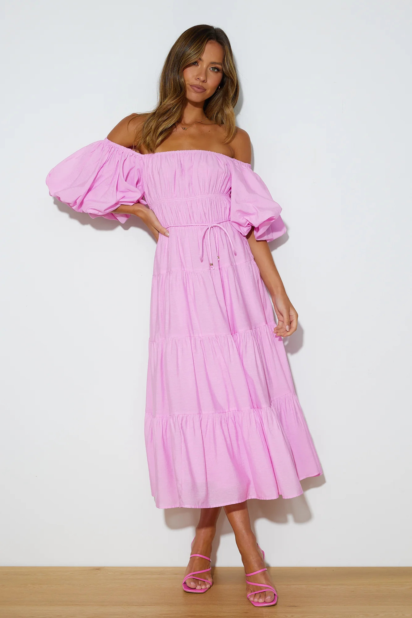 Dessert Run Maxi Dress Pink | Hello Molly (AU)