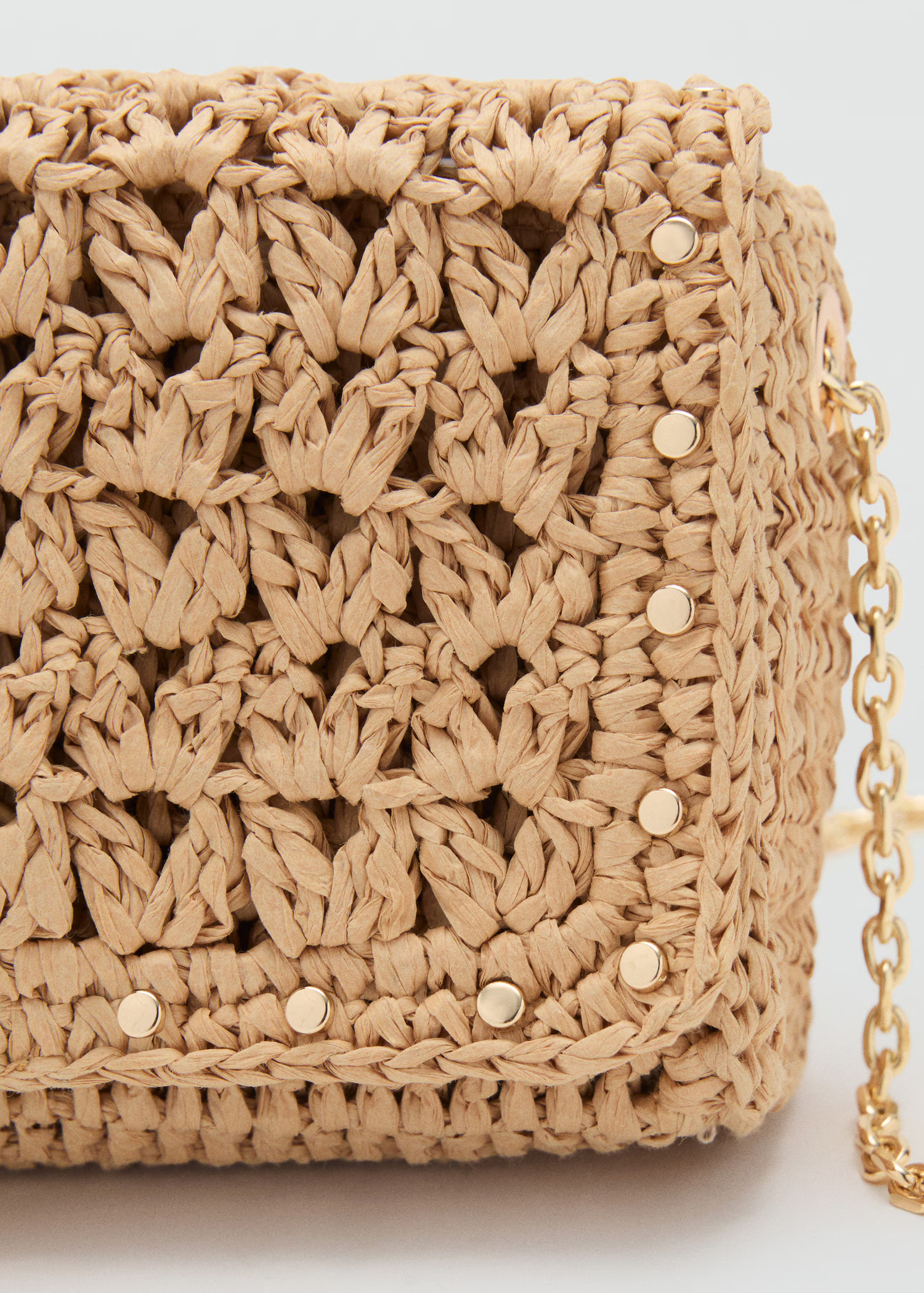 Mini natural fiber crossbody bag - Women | MANGO USA | Mango (US/MX/AU)