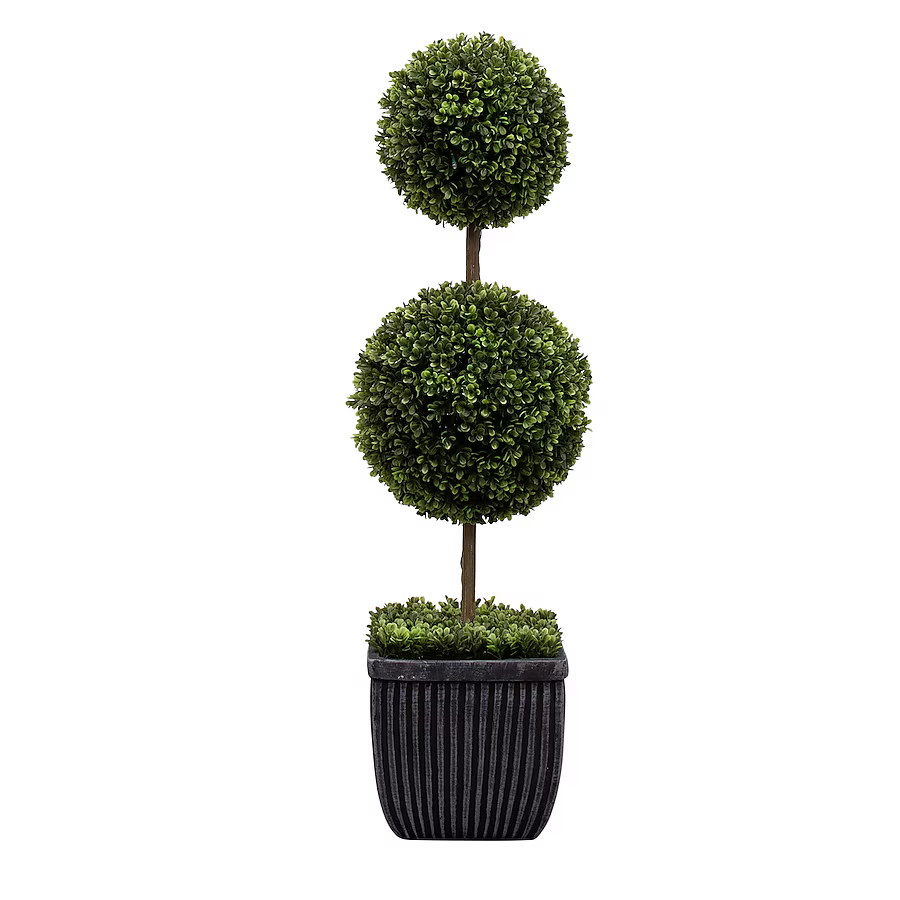 allen + roth 35-in Green Indoor Floor Boxwood Artificial plant | Lowe's