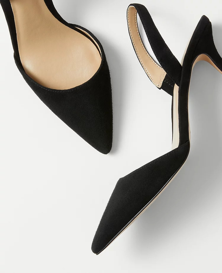 Kerry Suede Slingback Pumps | Ann Taylor (US)