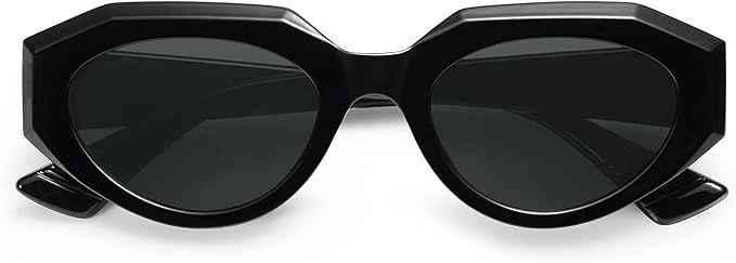 SOJOS Polygon Oval Cateye Sunglasses for Women Chunky Frame Retro Classic Vintage Trendy Shade Su... | Amazon (US)