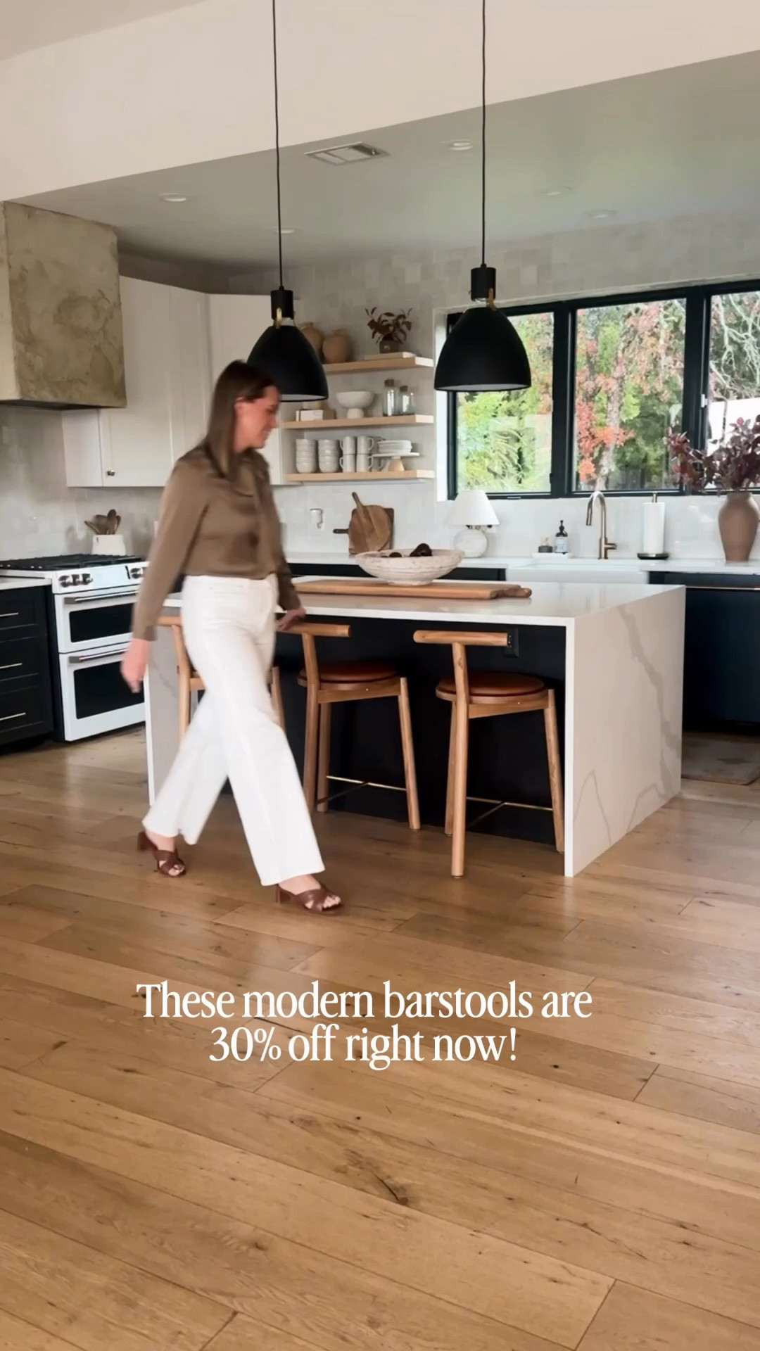 Our @Denver Modern Range barstools are one of my favorite pieces in the kitchen and they’re 30% off this week only. We chose the White Oak / Saddle Leather combination and I love how the warm wood and leather add contrast and texture to our modern kitchen. There are several other color combinations too, so you can really customize the look depending on your space.

They pair perfectly with our black pendant lights from Wayfair and the Café Appliances from The Home Depot, creating that clean, modern kitchen feel with warm, natural materials.

kitchen barstools, Denver Modern barstools, White Oak barstools, saddle leather barstools, modern kitchen seating, kitchen island stools, modern organic kitchen, Cafe Appliances kitchen, Wayfair pendant lights, warm modern kitchen, kitchen design inspiration, bar stool sale, kitchen island decor 

#LTKstorytime #LTKHome #LTKSaleAlert