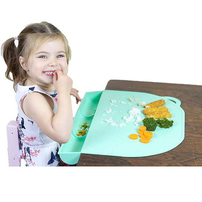 UpwardBaby Food Catching Baby Placemat with Suction Mint Silicone Placemats for Kids Babies and T... | Amazon (US)