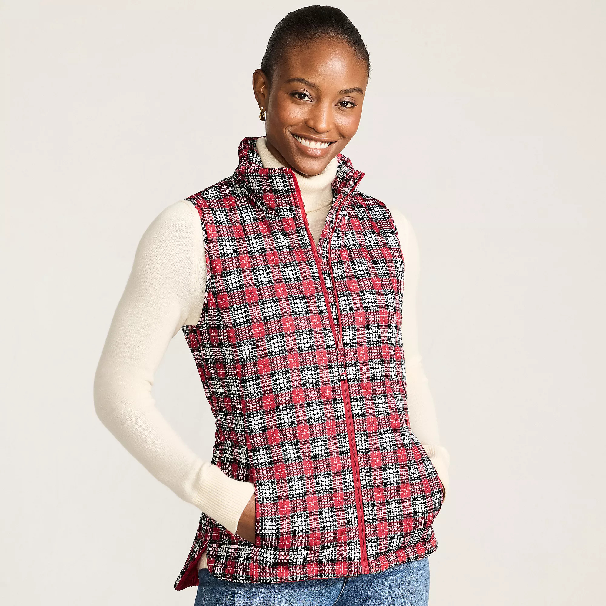 Women's Print FeatherFree Quilted Insulated Vest | Lands' End (US)