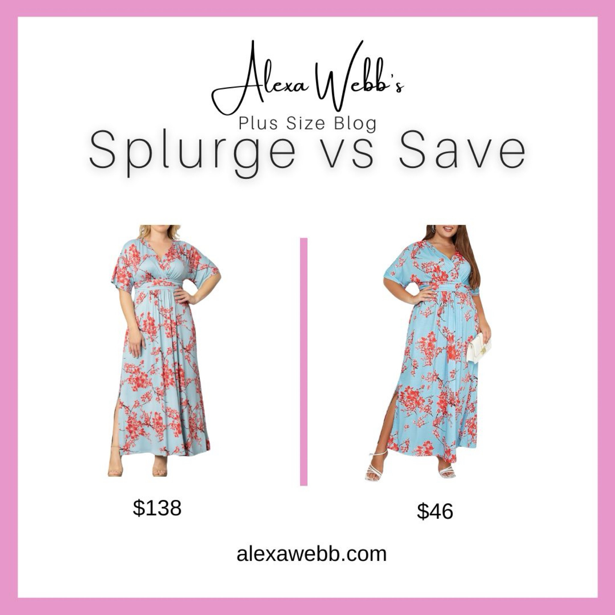 Floral Wrap Maxi Dress : Splurge Vs Save by Alexa Webb #plussize

#LTKStyleTip #LTKPlusSize #LTKOver40