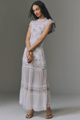 By Anthropologie Lace Twofer Maxi Dress | Anthropologie (US)