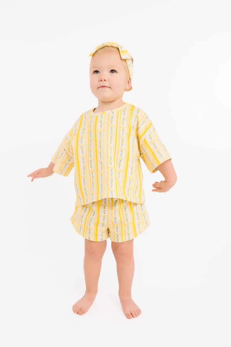 Sunny Meadow Stripe Slouchy Set | Little One Shop Co
