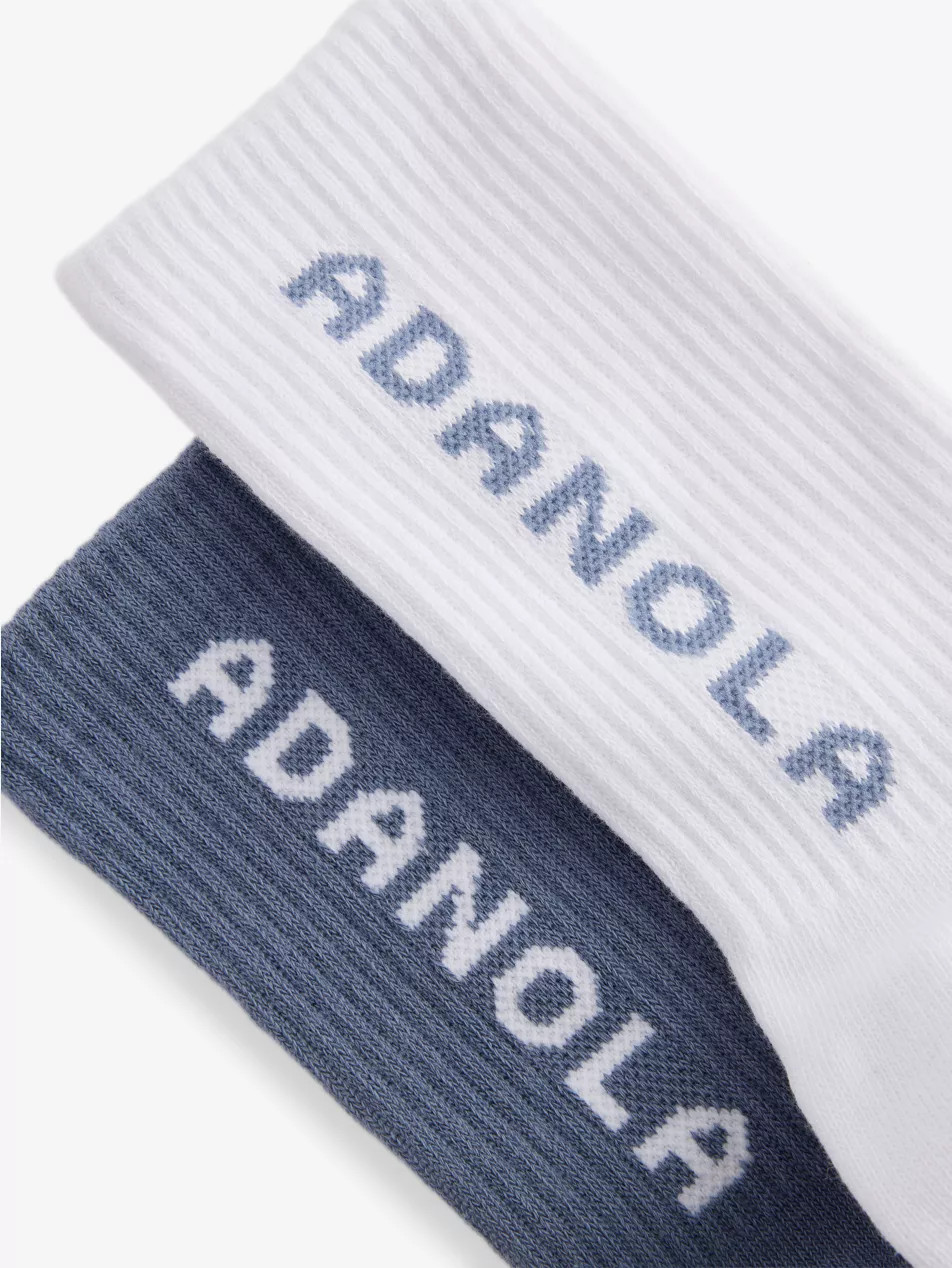 Branded 2-Pack Cotton-Blend Socks | Selfridges