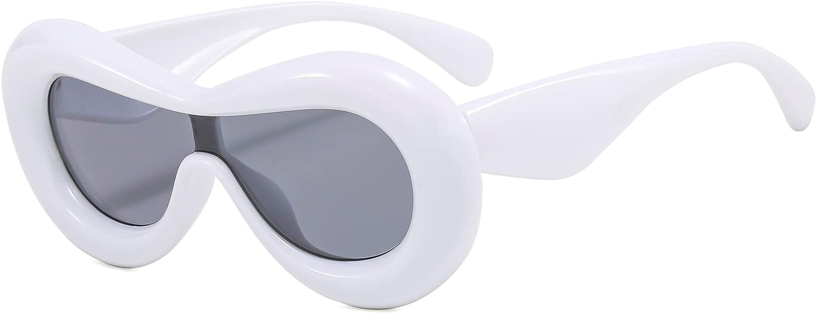 Amazon.com: HJSTES Oversized Trendy Sunglasses Women Men Cute Thick Inflated Frame Y2K Glasses Fu... | Amazon (US)