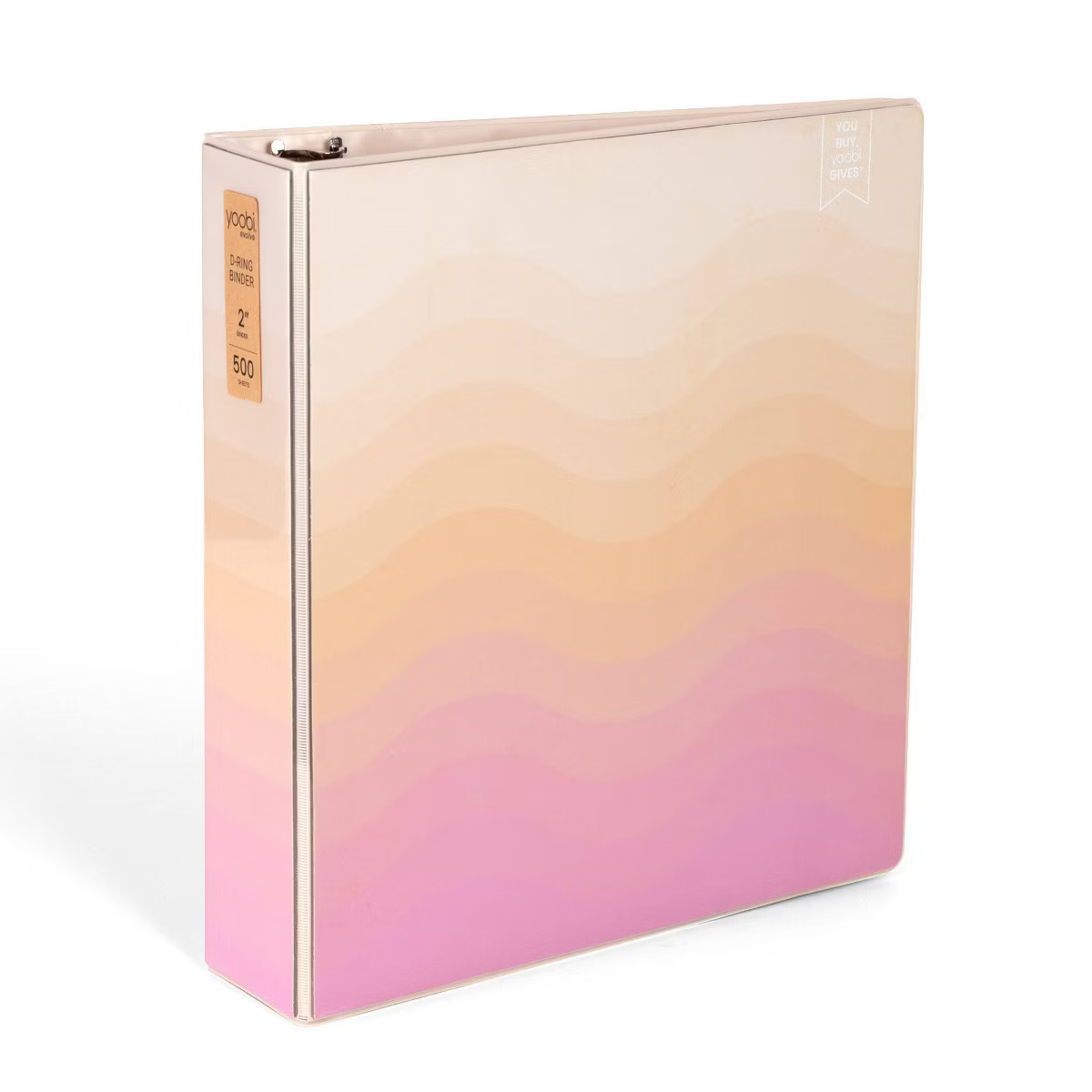 Yoobi Evolve 2" 3 Ring Binder Printed Tangerine Dream Scallop | Target