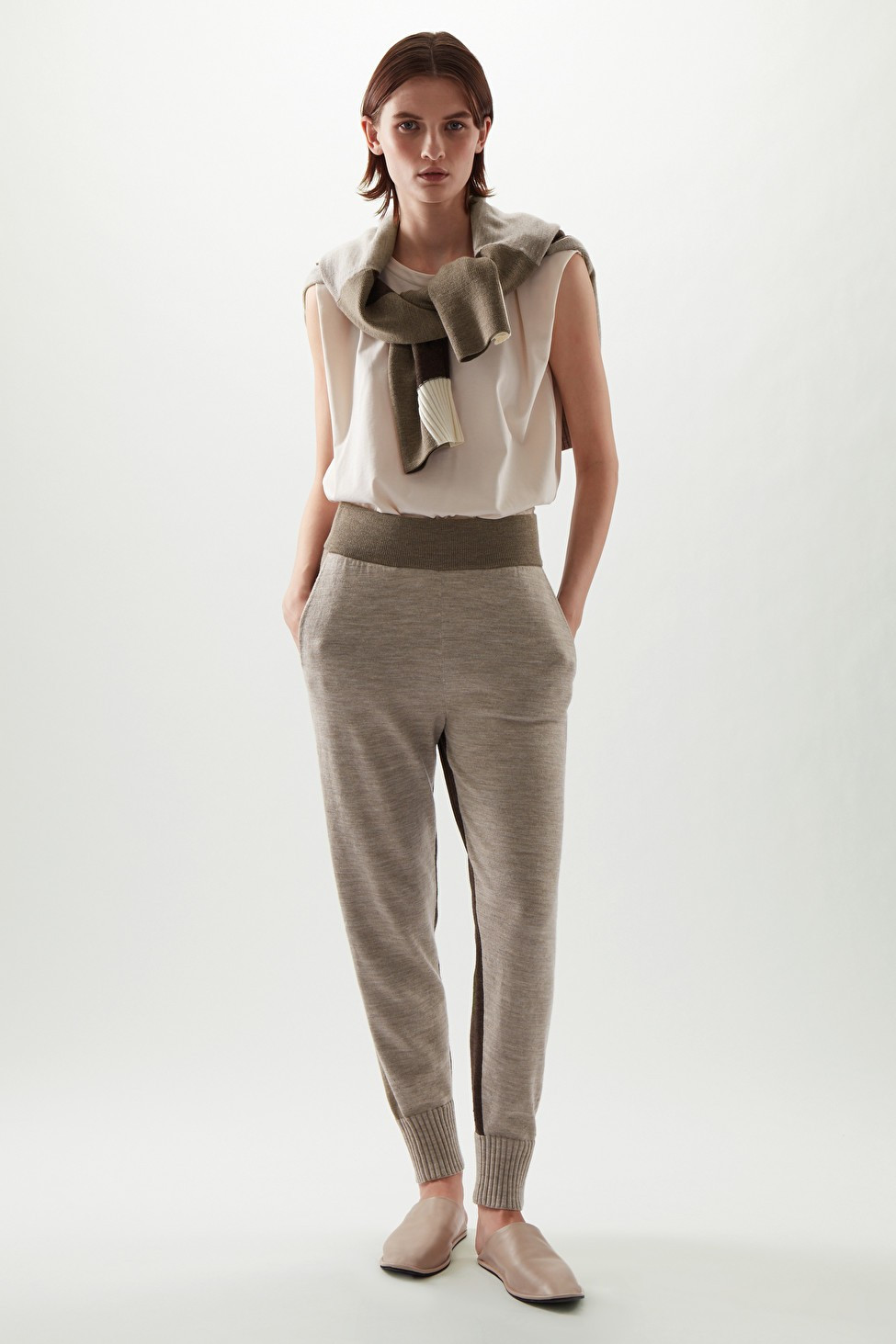 COLOUR-BLOCK WOOL JOGGERS | COS (US)