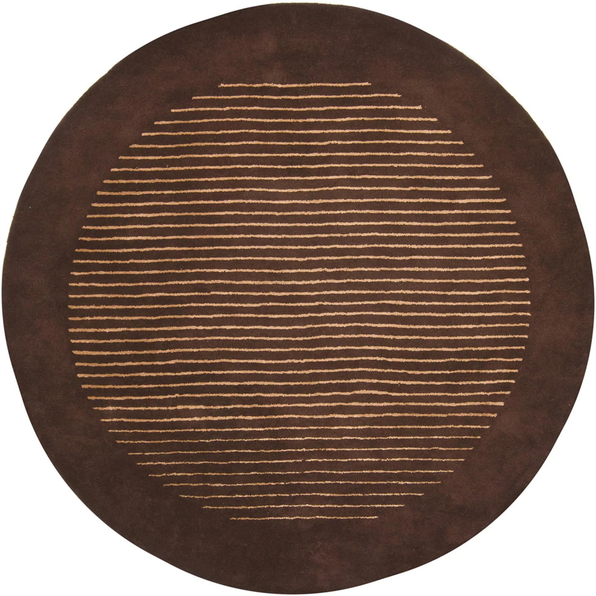 Antara Striped Handmade Tufted Wool Brown/Tan Area Rug | Wayfair North America