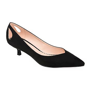 Journee Collection Womens Goldie Pointed Toe Kitten Heel Pumps | JCPenney