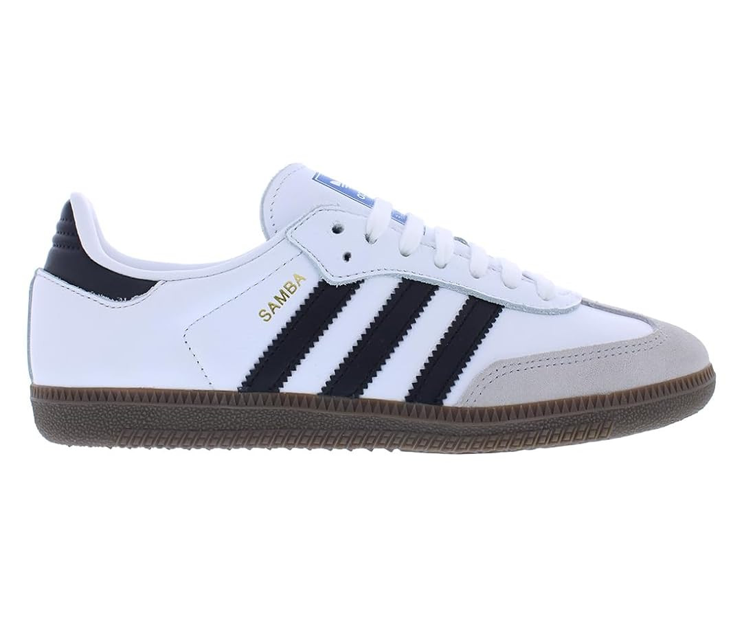 adidas Samba OG Womens Shoes Size 8.5, Color: Cream Light/Silver/Gum-White | Amazon (US)
