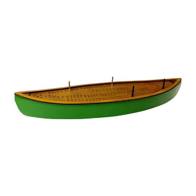 AreYouGame.com Canoe Cribbage Board Game: Strategy Board Game for Two Players with Pegs & Instructions | Target