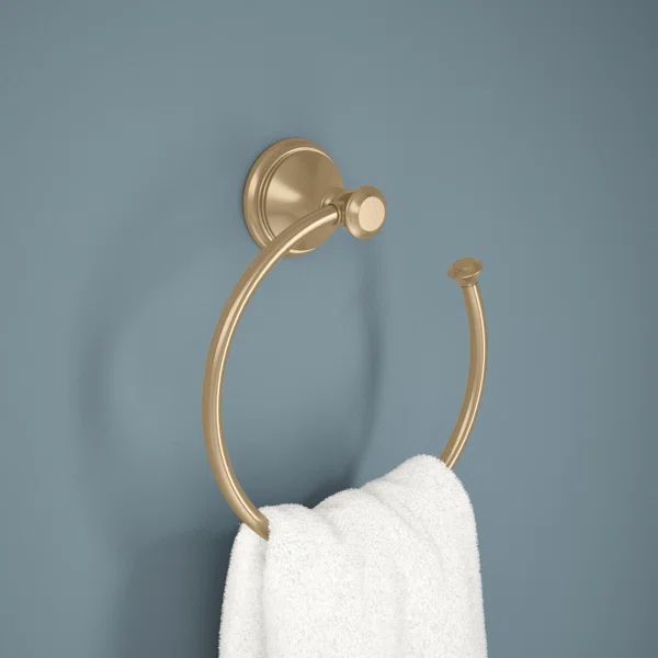 79746-CZ Cassidy Wall Mount Round Open Towel Ring Bath Hardware Accessory in Venetian Bronze | Wayfair North America