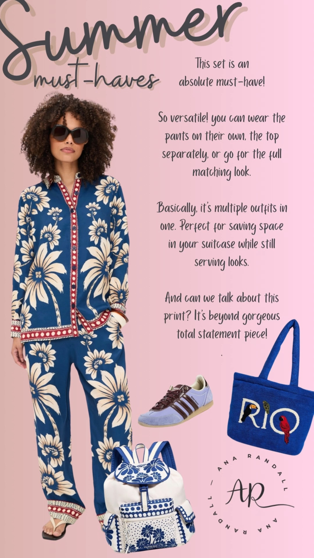 This set is an absolute must-have! So versatile — you can wear the pants on their own, the top separately, or go for the full matching look. Basically, it’s multiple outfits in one. Perfect for saving space in your suitcase while still serving looks. And can we talk about this print? It’s beyond gorgeous — total statement piece!

😘 Ana.

#LTKmomlife #LTKootd #LTKdayinmylife