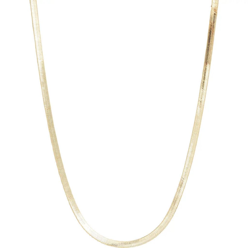 Kendra Scott Kassie 14K Gold Plated Herringbone Chain Necklace in Gold Metal at Nordstrom | Nordstrom