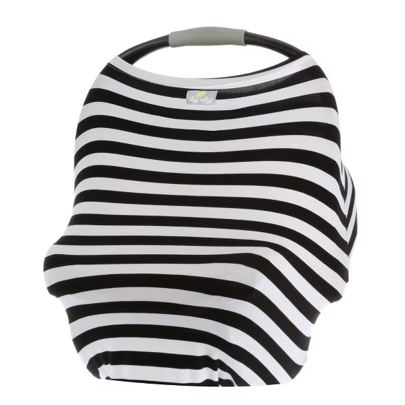 Itzy Ritzy Mom Boss 4in1 Nursing Cover - Black/White Stripe | Target