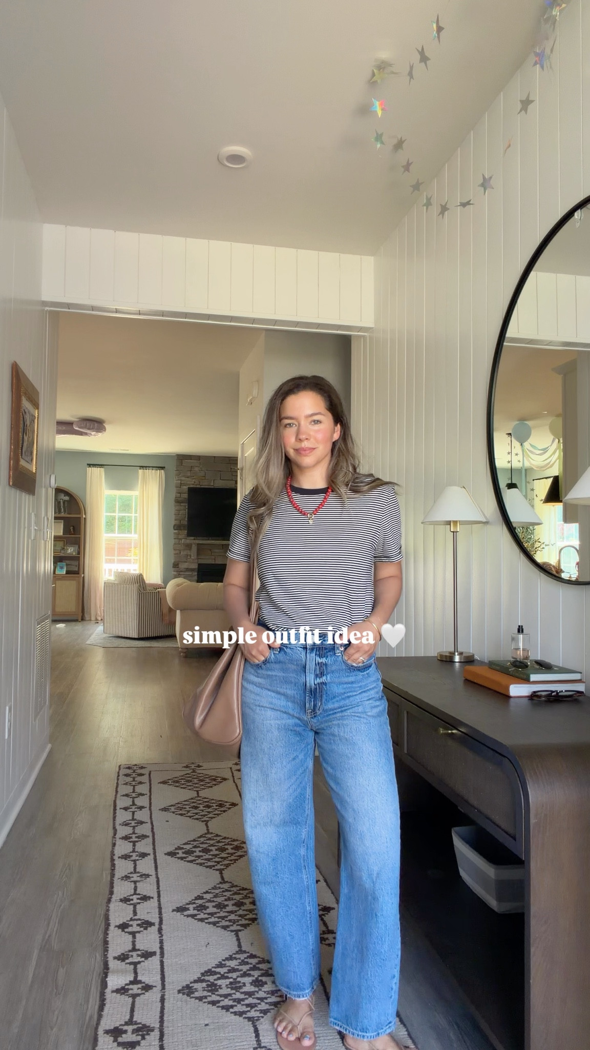 Shirt is size small runs oversized! 
Denim size 26 petite :) 

Casual
Petite
Mom outfit idea 

#LTKPetite #LTKootd #LTKmomlife