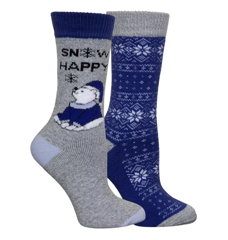 Women's Snow Happy Medium Weight Thermal Socks - 2 Pack | Columbia Sportswear | Columbia Sportswear