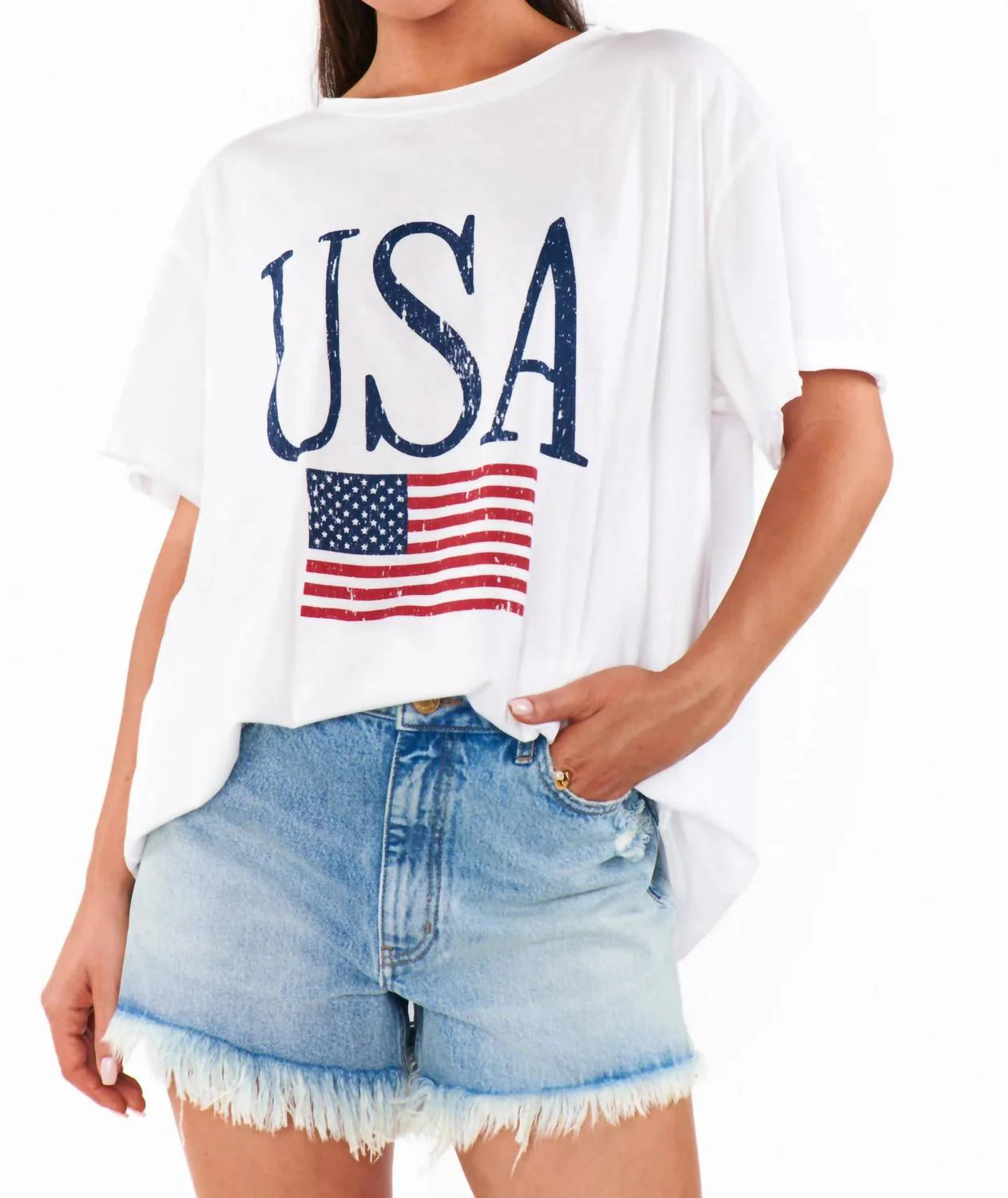Airport Tee In Usa Flag Graphic | Shop Simon