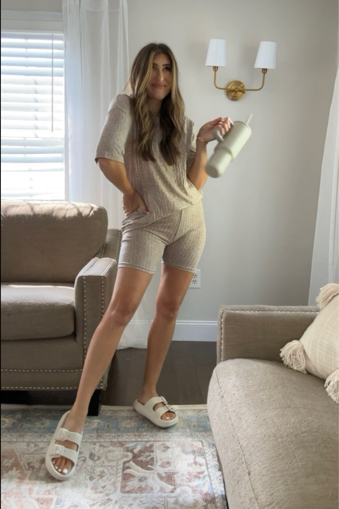 Amazon summer lounge set. Wearing a small for reference! 

Summer outfit. Travel outfit. Loungewear. Two-piece set.

#LTKSeasonal #LTKtravel #LTKstyletip