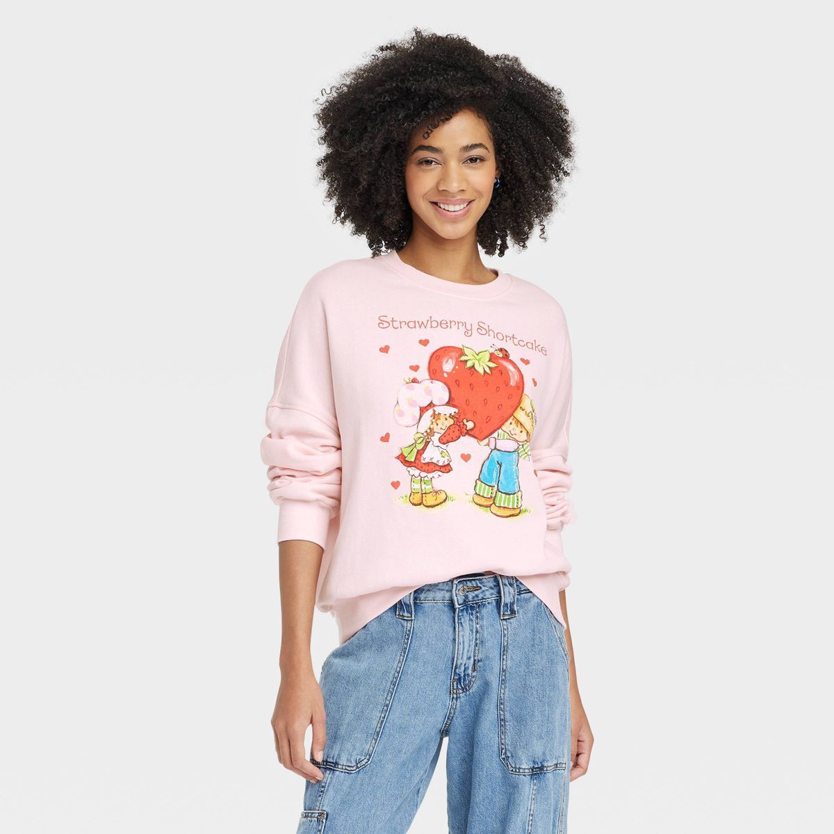 Women's Strawberry Shortcake Graphic Sweatshirt - Pink | Target