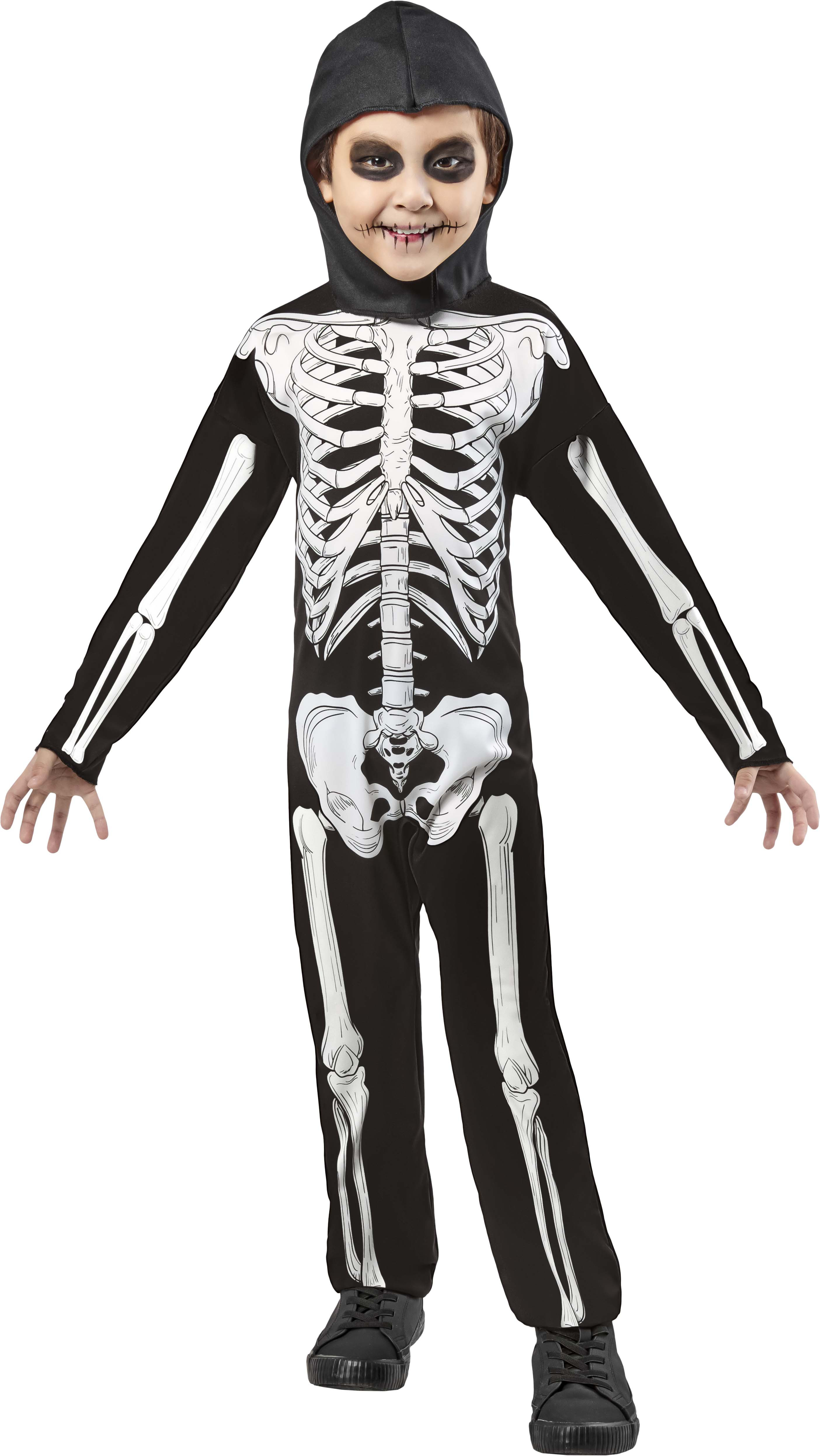 Skeleton Halloween Costume for Children, Boys Size L (10/12), by Way to Celebrate | Walmart (US)