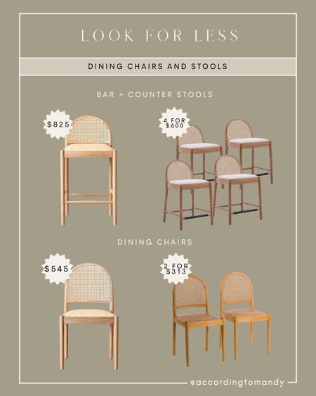 Look for less : dining chairs and bar / counter stools

Dupe, McGee and co, Amazon, finds, budget friendly 

#LTKFind #LTKsalealert #LTKhome