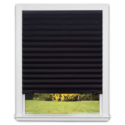 Redi Shade 48-in x 72-in Black Blackout Cordless Pleated Shade | Lowe's