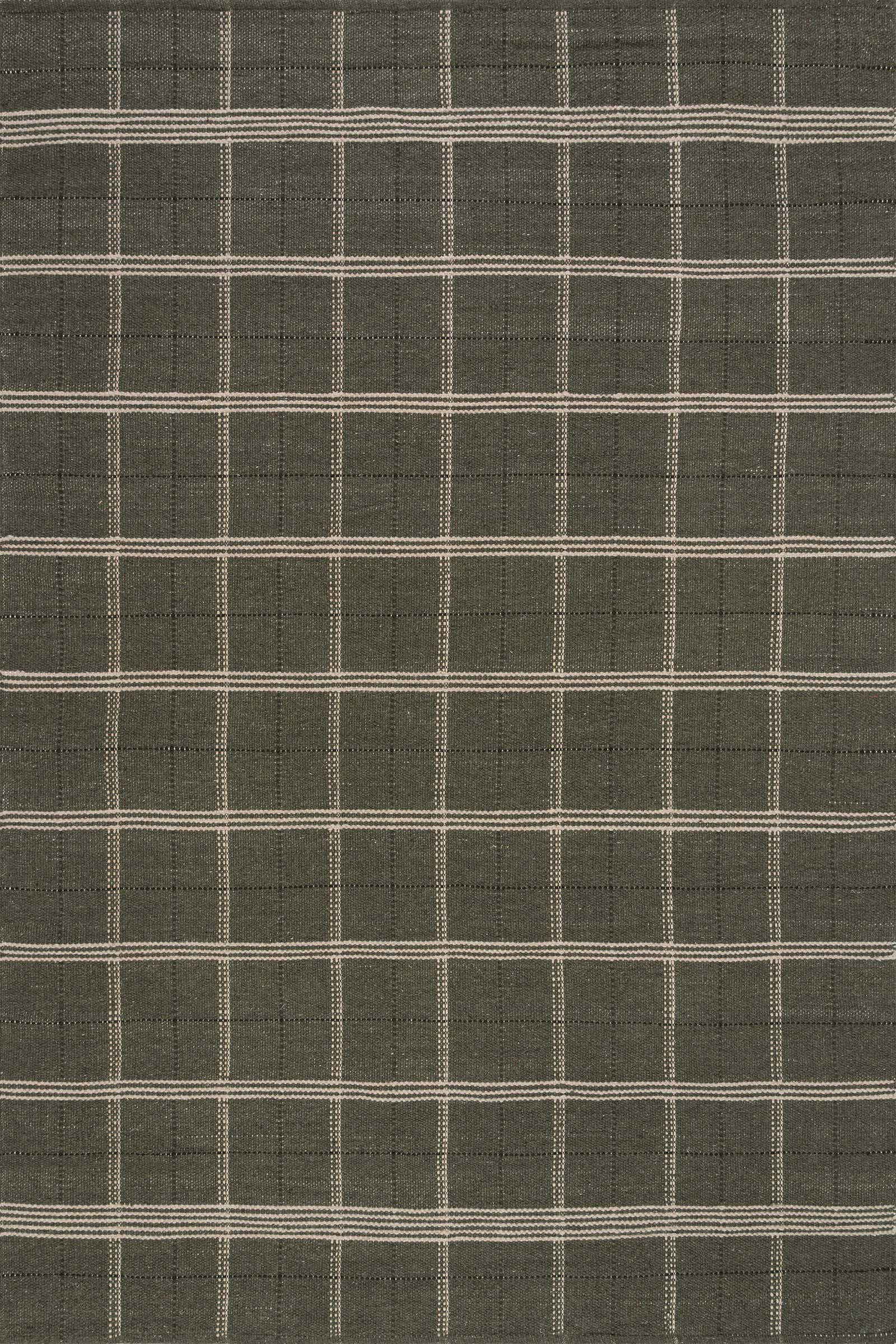 Color: GreenDowning Plaid Wool Rug by Nate Berkus | Grey Grey swatchDowning Plaid Wool Rug by Nat... | Rugs USA
