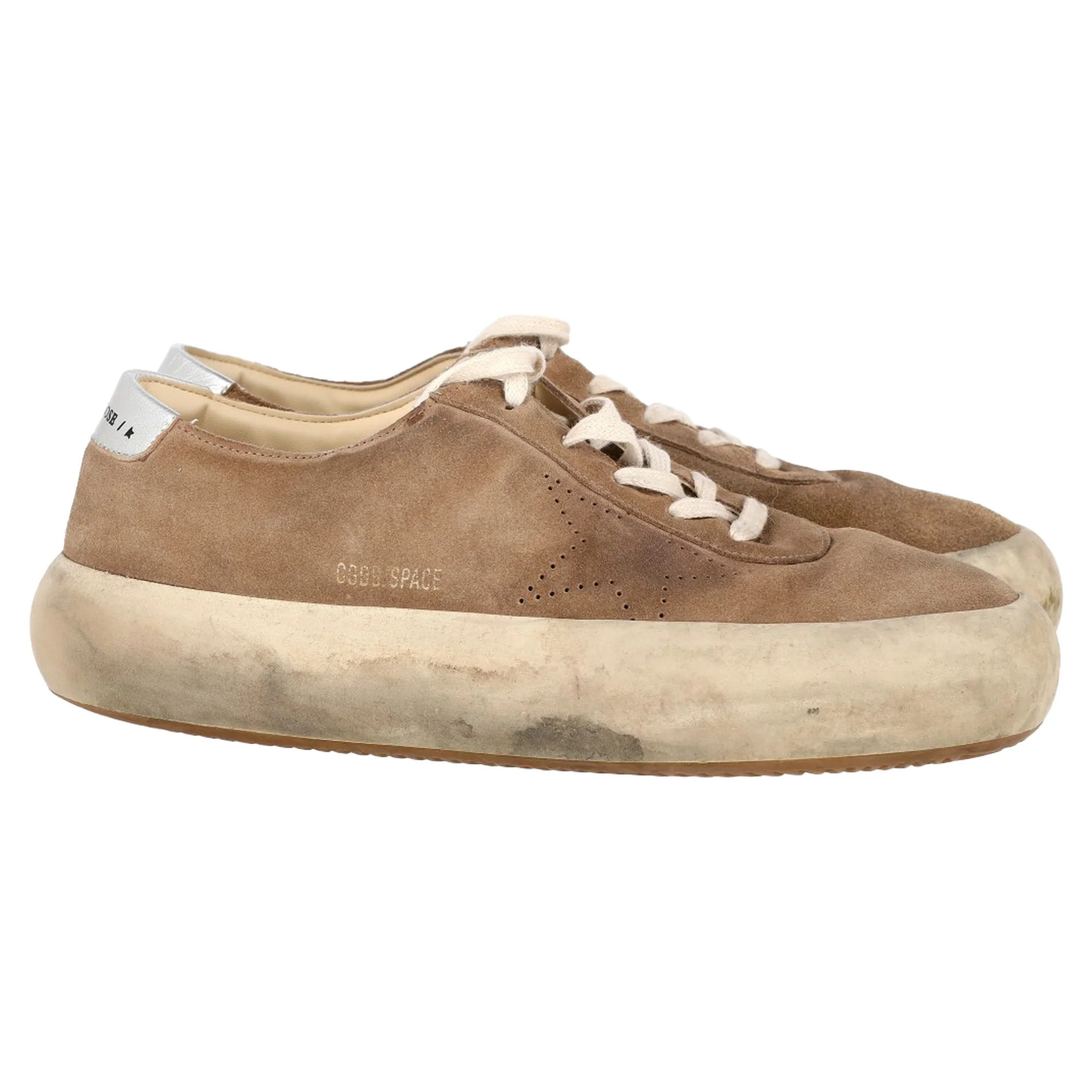Golden Goose Space Star Sneakers in Brown Suede | Shop Simon