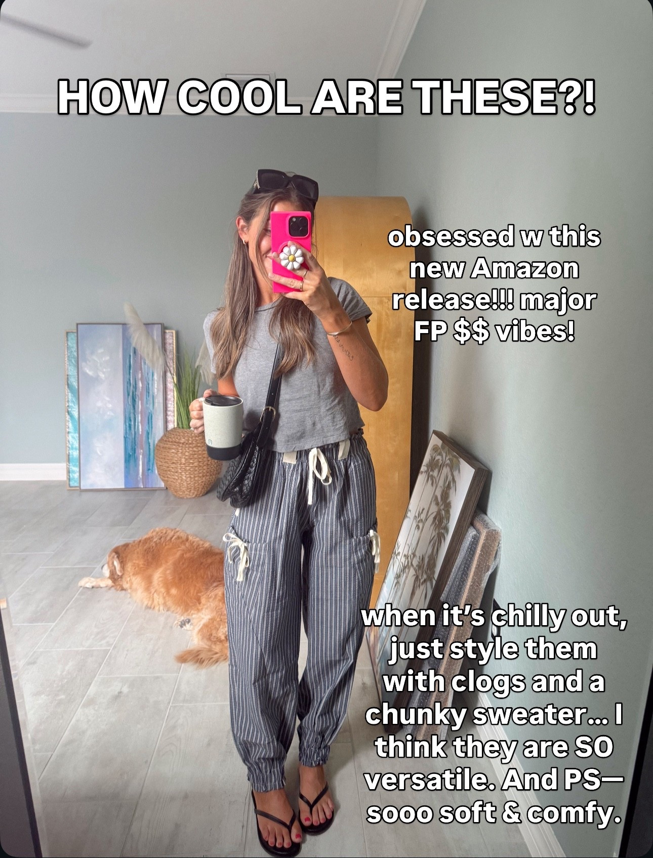 Coolest pants. And soooo soft! Sometimes amazon materials aren’t great, let’s be honest, but these are fab!!! Super impressed. Size small. XS tee 