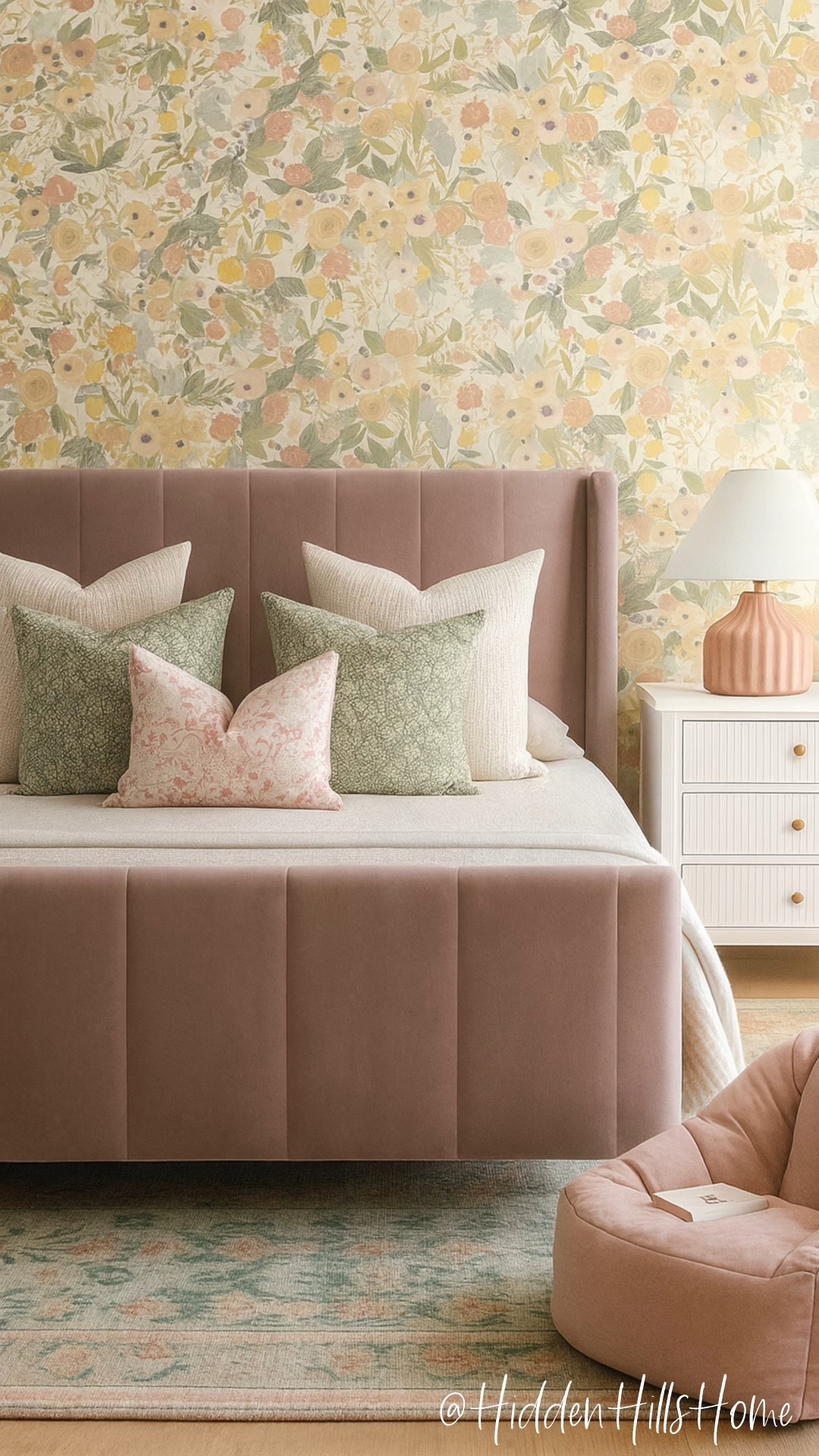 Modern transitional girls bedroom, pink and green girls bedroom mood board, floral girls wallpaper design #girls 


#LTKHome #LTKKids #LTKSaleAlert