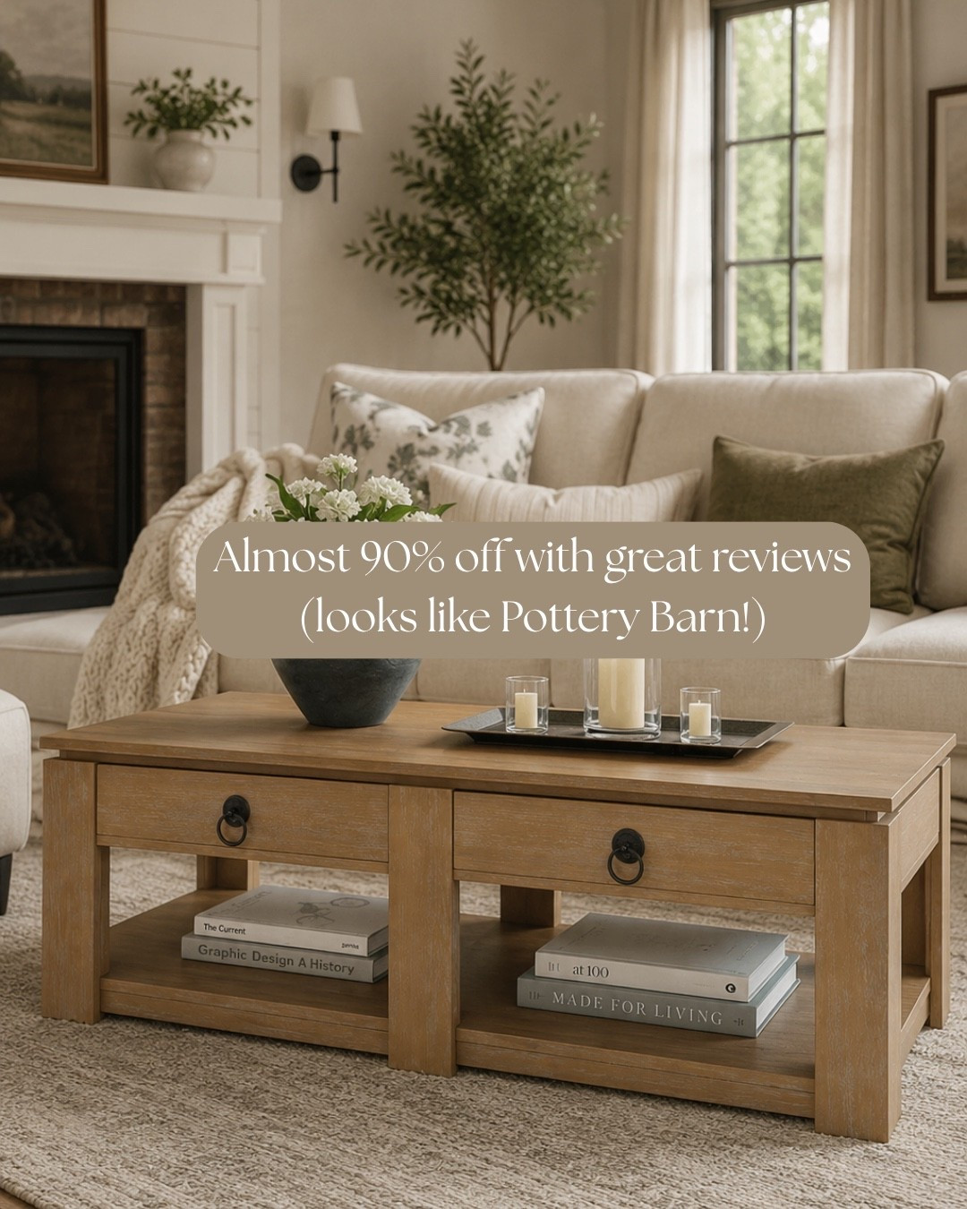 This coffee table is such a good mix of pretty + practical! 🤎 I love the warm wood finish, built-in drawers, and lower shelf for styling books and decor. It adds so much character while still keeping that cozy, modern cottage feel.

#LTKHome #LTKSeasonal #LTKSaleAlert