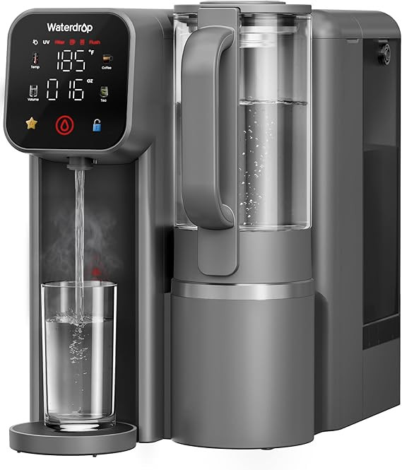 Waterdrop M6H Instant Hot Reverse Osmosis System Countertop Water Filter, 7-Stage, 3:1 Pure to Dr... | Amazon (US)