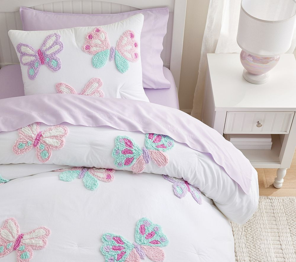 Candlewick Butterfly Comforter & Shams | Pottery Barn Kids