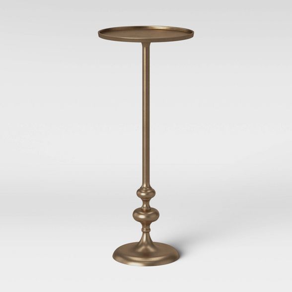 Londonberry Turned Accent Table Brass - Threshold™ | Target