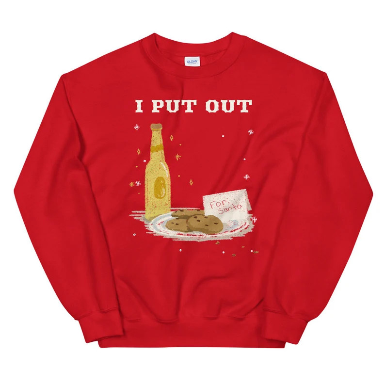 I Put Out for Santa Funny Christmas Sweater, Naughty Gift, Ugly Sweater, Naughty Christmas Sweate... | Etsy (US)
