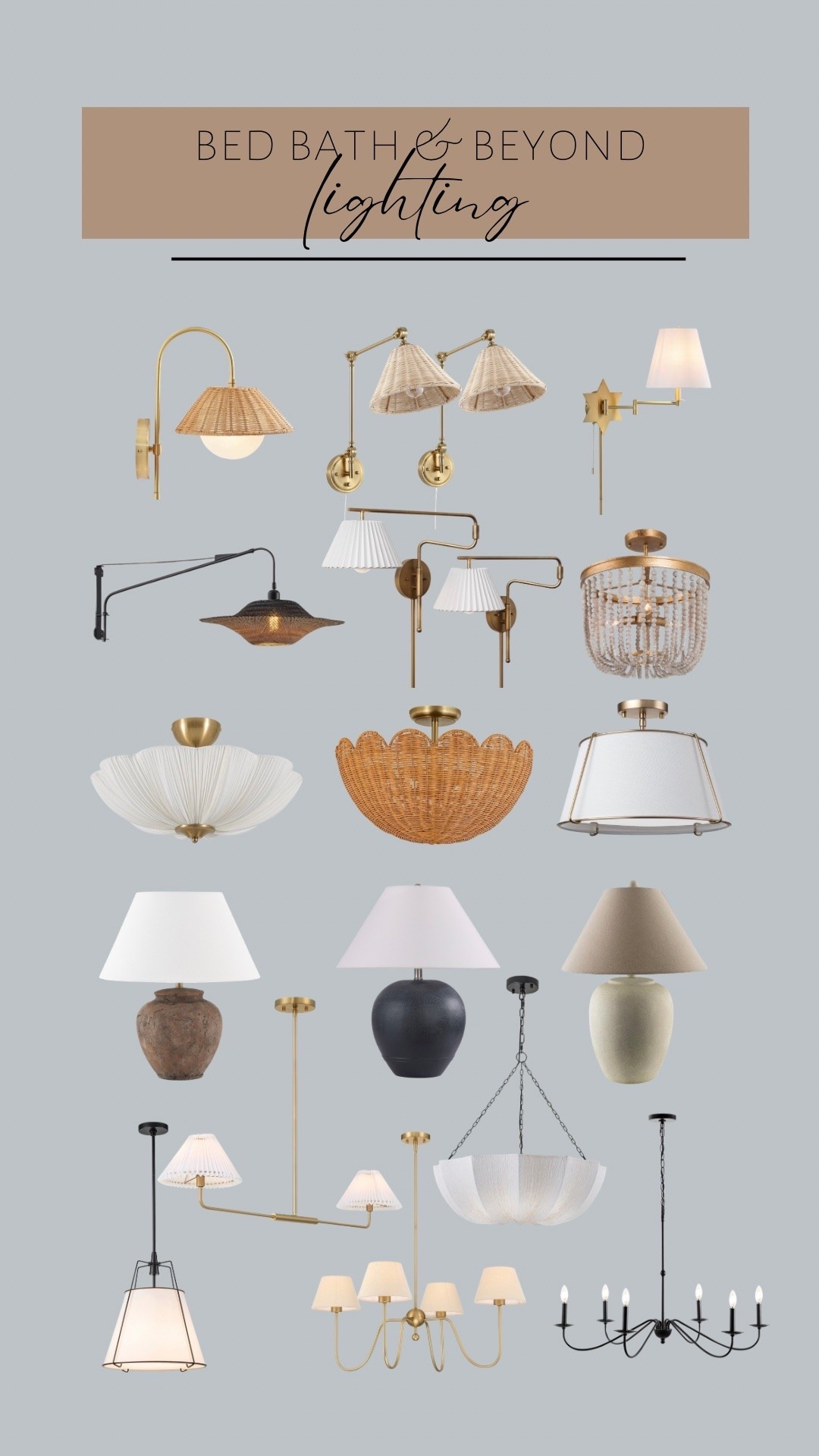 Linked some of my favorite affordable lighting at Bed Bath and Beyond! Almost all of these are $300 or less!

#LTKHome