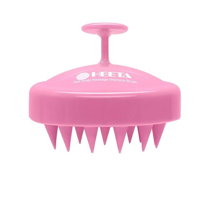 Hair Shampoo Brush, HEETA Scalp Care Hair Brush with Soft Silicone Scalp Massager (Rose Pink) | Amazon (US)