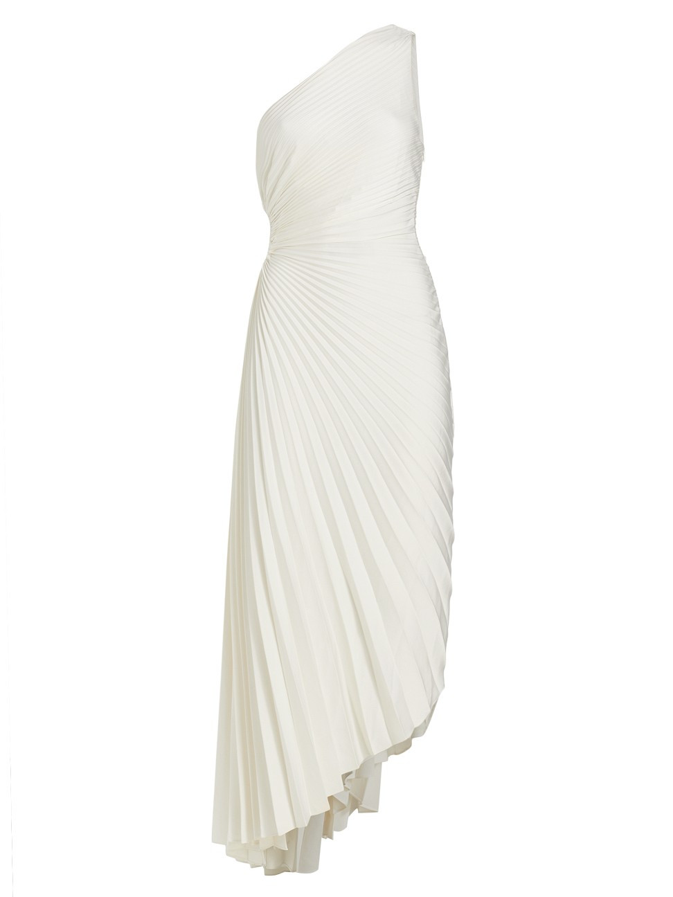 Women's Delfina Asymmetrical Pleated Dress - Whisper White - Size 00 - Whisper White - Size 00 | Saks Fifth Avenue