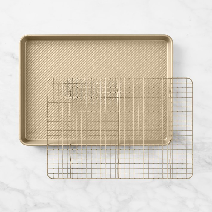 Williams Sonoma Goldtouch® Pro Nonstick Corrugated Quarter Sheet with Rack | Williams-Sonoma