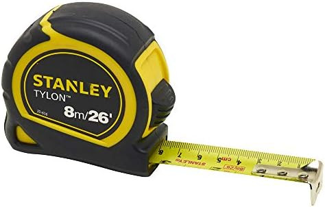 STANLEY Tylon 8m/26ft Pocket Tape Yellow/Black, 0-30-656 | Amazon (UK)